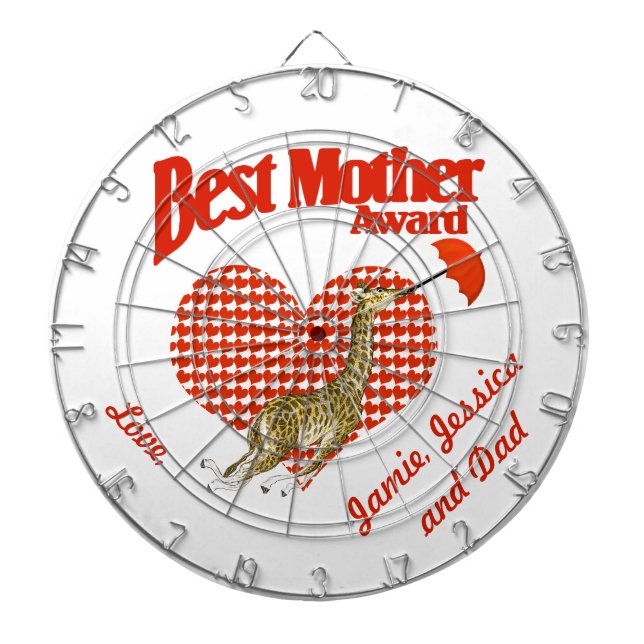 Best Mother Award Keepsake Dartboard (Front)