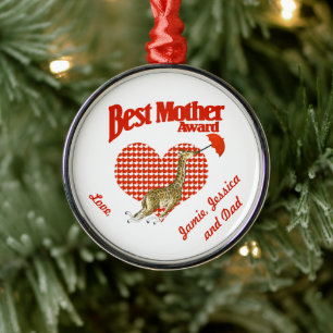 Best Mother Award Keepsake Metal Tree Decoration