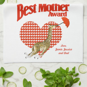 Best Mother Award Keepsake Tea Towel