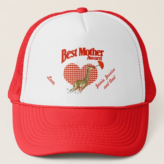 Best Mother Award Keepsake Trucker Hat (Front)