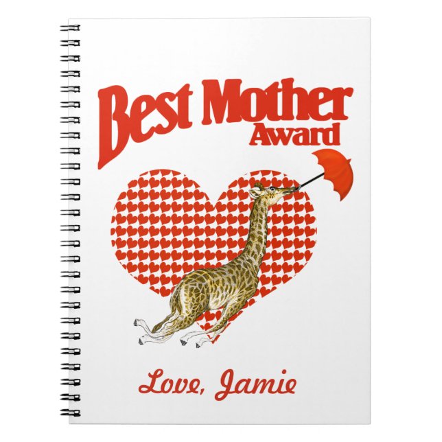Best Mother AwardNotebook Planner Journal (Front)