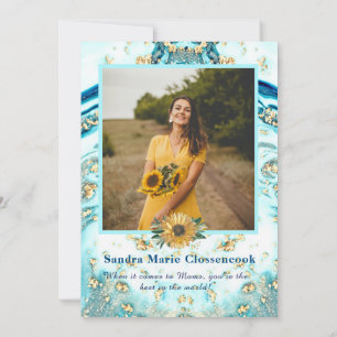Best Mother Ever  4 Photo Collage Blue Marble Anno Announcement