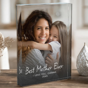 Best Mother Ever Cute Modern Keepsake Photo Block