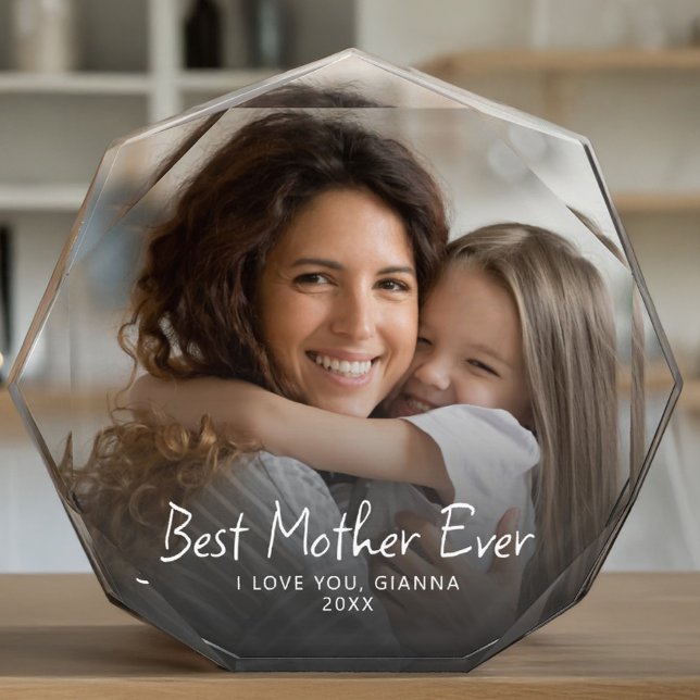 Best Mother Ever Cute Modern Personalised Photo Block (Creator Uploaded)