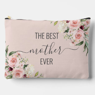 Best mother ever floral accessory pouch