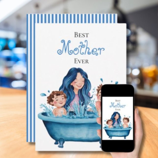 Best Mother Ever Mum & Child Bonding Moment Design Card (Creator Uploaded)