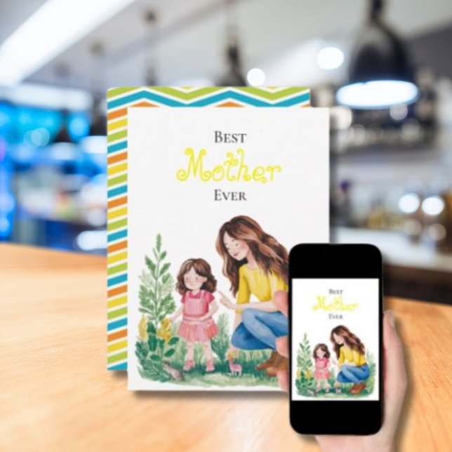 Best Mother Ever Mum & Child Bonding Moment Design Card (Creator Uploaded)