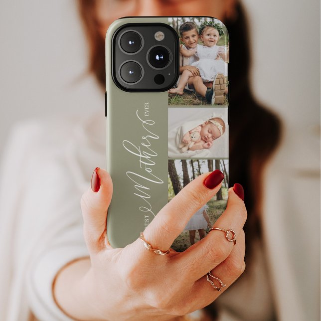 Best Mother Ever Script Mother's Day Photo Collage Case-Mate iPhone Case (Best Mother Ever Script Mother's Day Photo Collage Case-Mate iPhone Case)