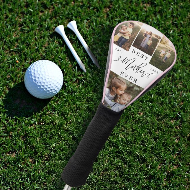 Best Mother Ever Script Mother's Day Photo Collage Golf Head Cover (Best Mother Ever Script Mother's Day Photo Collage Golf Head Cover)