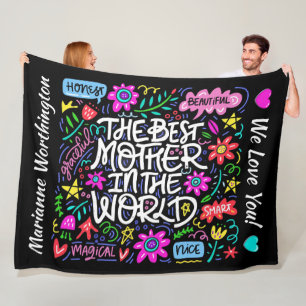 BEST MOTHER Fleece Blanket