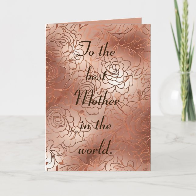 Best Mother in the World Holiday Card (Front)