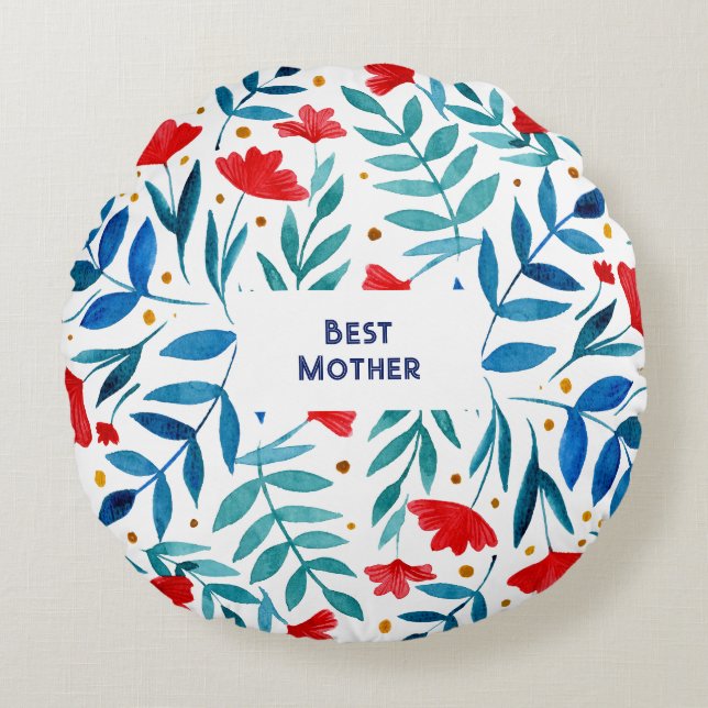 Best mother Magical Garden Mother's Day Round Cushion (Front)