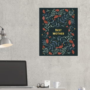 Best Mother Magical vintage Garden Mother's Day Foil Prints