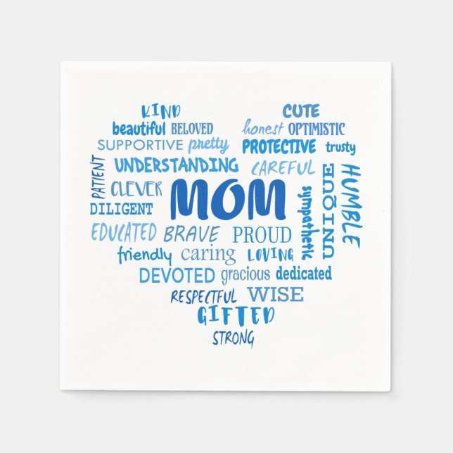 Best Mother qualities and mum characteristics Invi Napkin (Front)