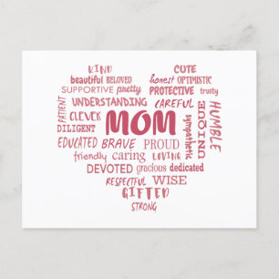 Best Mother qualities and mum characteristics Invi Postcard