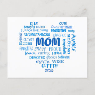 Best Mother qualities and mum characteristics Invi Postcard