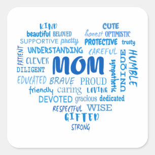 Best Mother qualities and mum characteristics Invi Square Sticker