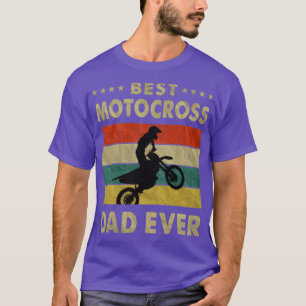 Best Motocross Dad Ever Vintage Motocross Fathers T-Shirt