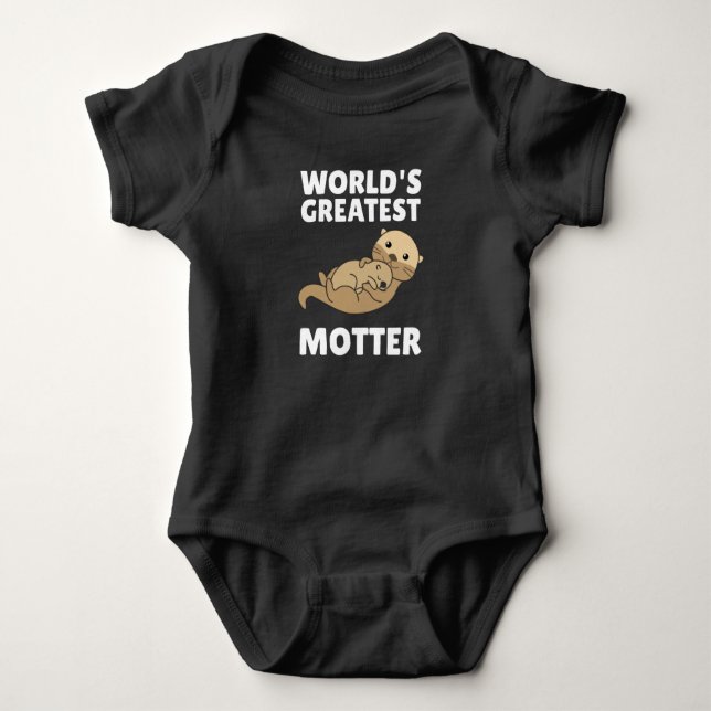 Best Motter Otter Game For Mama Sweet Animals Baby Bodysuit (Front)