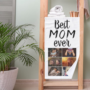 Best Mum 6 Photo Collage Family Photo  Hand Towel