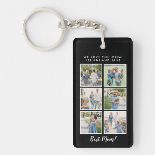 Best Mum! 6 Photos Custom Message Key Ring