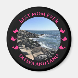 Best Mum Atlantic Ocean Waves of the Sea Black Magnet