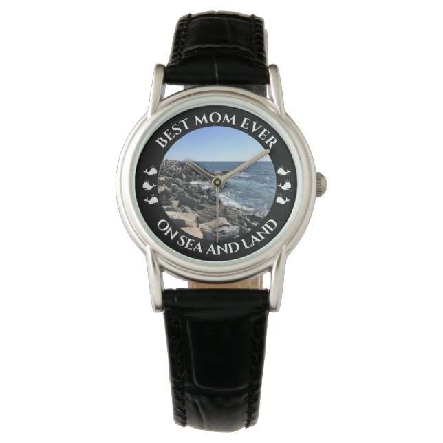Best Mum Atlantic Ocean Waves of the Sea Black Watch (Front)