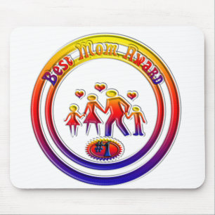 Best Mum Award Rainbow Family Mouse Pad