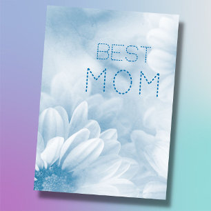 Best Mum best mum ever pastel elegant floral  Card