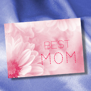 Best Mum best mum ever pastel elegant floral  Card