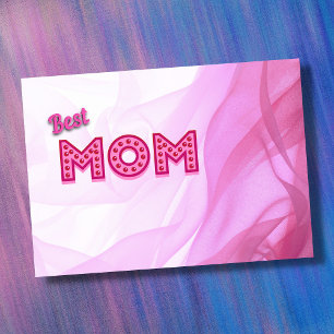 Best Mum best mum ever pink modern chic elegant Card