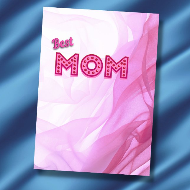 Best Mum best mum ever pink modern chic elegant Card (Creator Uploaded)