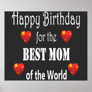 Best Mum Birthday Design Poster