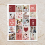 Best Mum Birthday Mother's Day Photo Collage Pink Fleece Blanket<br><div class="desc">Celebrate the special moments with your loved one with this simple, modern and minimalist Photo Collage design. This customisable picture collage design is perfect for creating a personalised and heartfelt gift featuring cherished moments, creating a visual journey of the precious memories you've shared. Great for birthday, wedding anniversary, Valentine's Day...</div>