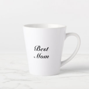 Best mum black white classic script elegant cute  latte mug