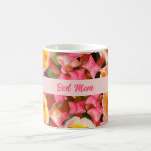 Best Mum Blooming Lantana Flower Custom Text Coffee Mug