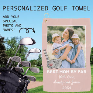 Best Mum By Par Custom Photo Golf Towel