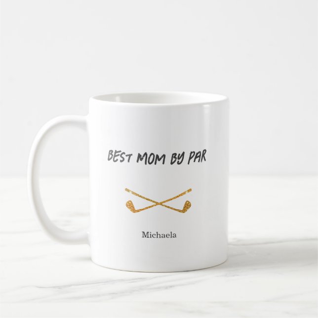 Best Mum by Par Glitter Golf  Coffee Mug (Left)