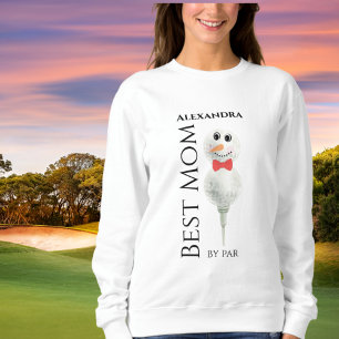Best Mum by Par :Golf Ball Snowman  Red  Sweatshirt