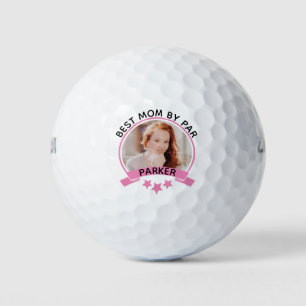 Best Mum By Par Pink Personalised Photo Golf Balls