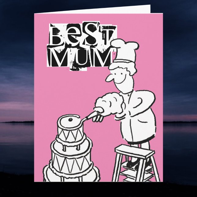 Best Mum Cake Maker Decorating Giant Cake Card (Creator Uploaded)