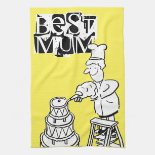 Best Mum Cake Maker Decorating Giant Cake Kitchen  Tea Towel