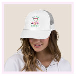 Best Mum Charming Pink Golf Cart Name Monogram   Trucker Hat<br><div class="desc">A charming unique golf cart -- pink and green -- tastefully done -- ready to run the course -- hat --This is a great gift for your best mum -- fun / attractive / unique. Personalise it with her initials/monogram and first name. If you have any design questions or a...</div>