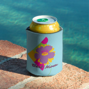 Best Mum Colourful Trendy Design Can Cooler