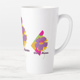 Best Mum Colourful Trendy Design Latte Mug