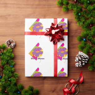 Best Mum Colourful Trendy Design Wrapping Paper