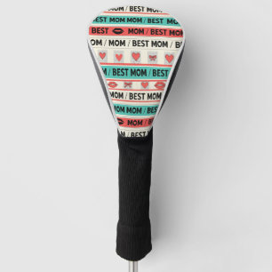 Best Mum Comic Hearts Retro Graphic Golf Head Cover