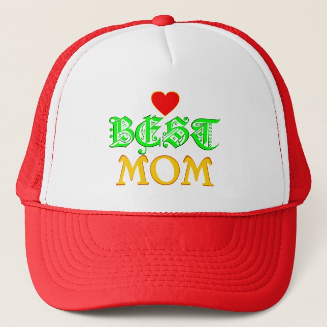 ♔♥°•Best Mum-Cool Attitude Stylish Trucker Hat•°♥♔ Hat (Front)