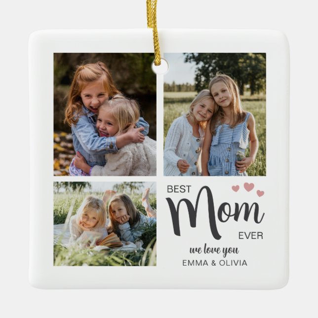 Best Mum Create Your Own Photo  Ceramic Ornament (Front)