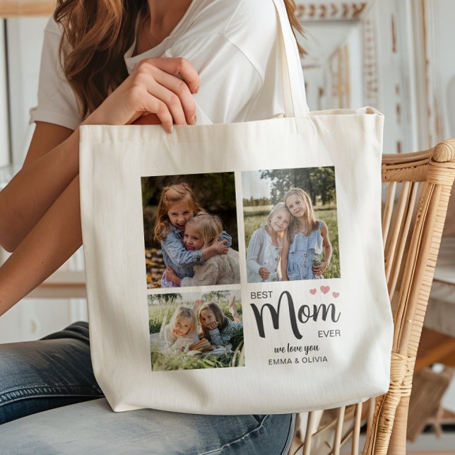 Best Mum Create Your Own Photo  Tote Bag (Best Mom Create Your Own Photo Tote Bag by MINTIC DESIGN STUDIO)